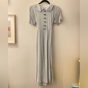 Vintage 90’s Gingham Dress with Rosettes S/XS